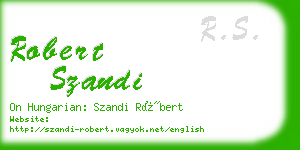 robert szandi business card